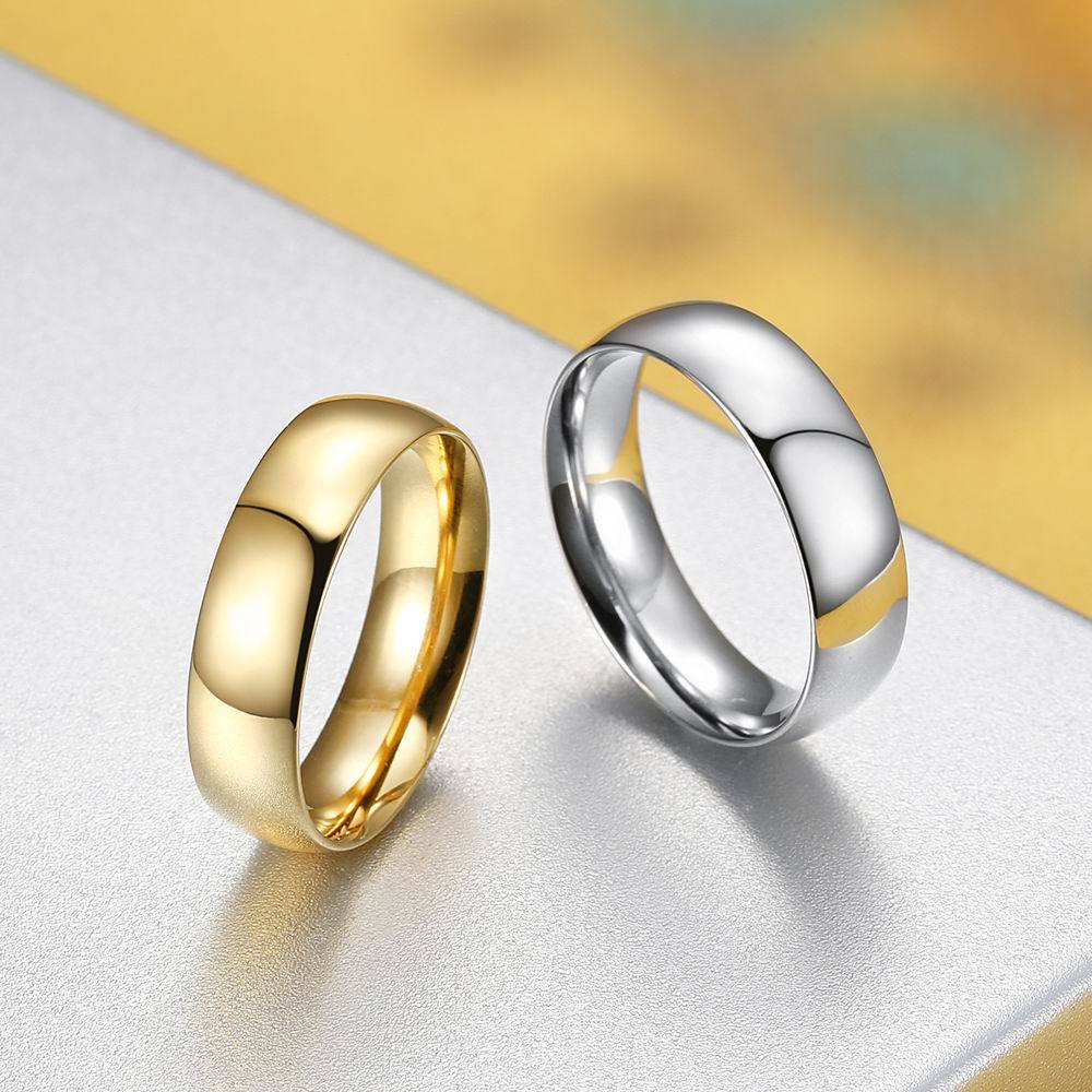 Gold Smooth Couple Ring