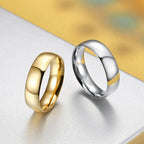 Gold Smooth Couple Ring