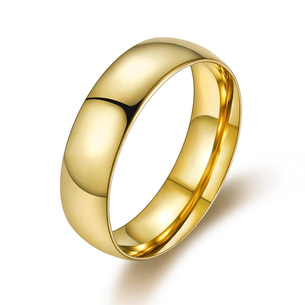 Gold Smooth Couple Ring