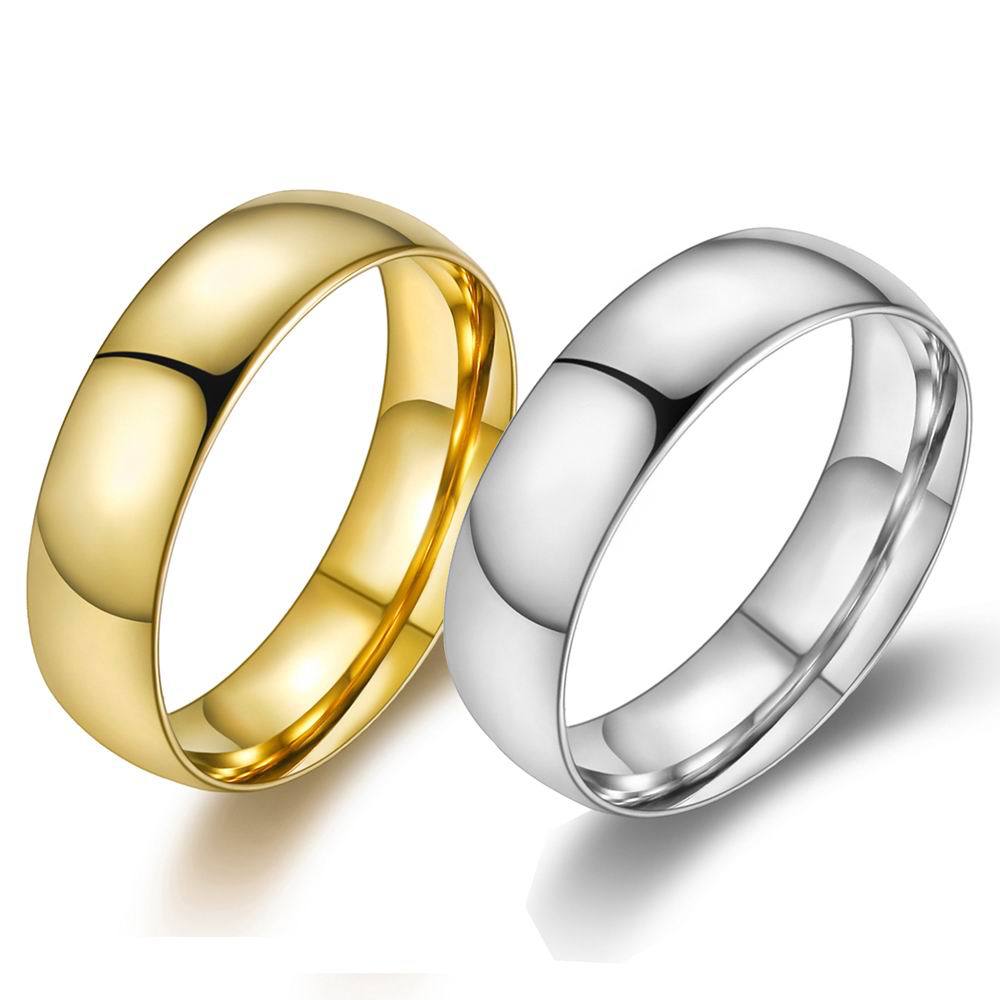 Gold Smooth Couple Ring