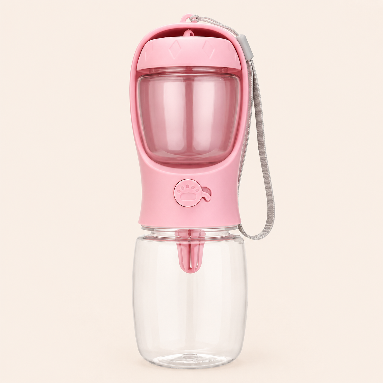 Portable Dog Water Bottle with Food Dispenser – Leak-Proof Travel Bottle for Pets