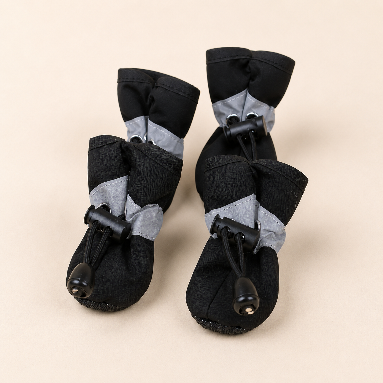 Waterproof Dog Boots for Small Dogs – Set of 4 with Non-Slip Rubber Sole