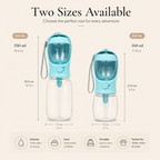 Portable Dog Water Bottle with Food Dispenser – Leak-Proof Travel Bottle for Pets