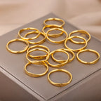 Cross-border 26 English Letter Ring Stainless Steel high quality Niche Design Light Luxury Opening Female Ring Food Ring