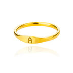 Cross-border 26 English Letter Ring Stainless Steel high quality Niche Design Light Luxury Opening Female Ring Food Ring