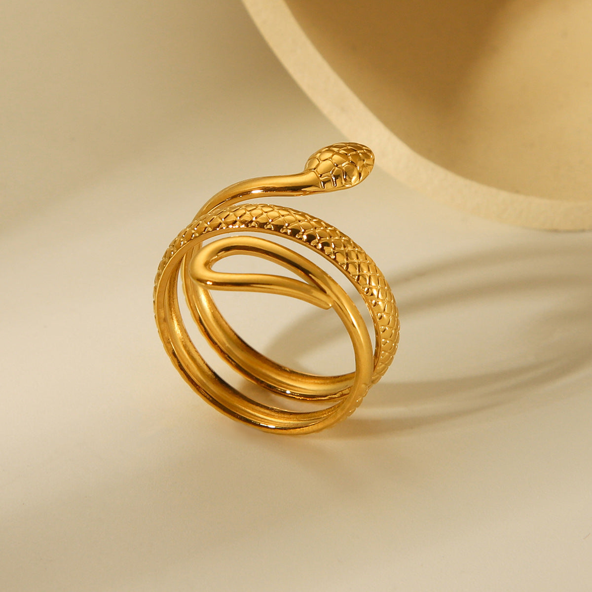 18K Gold Snake Ring