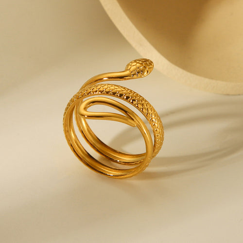 18K Gold Snake Ring