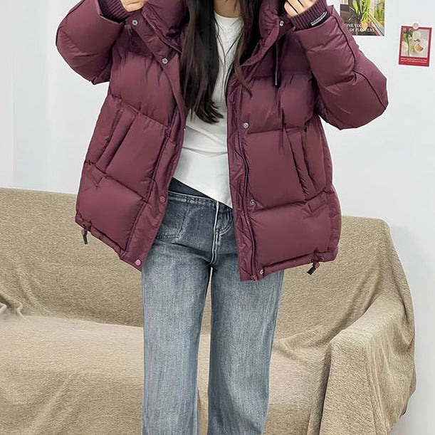 Women's Korean Fleece-Lined Puffer Jacket