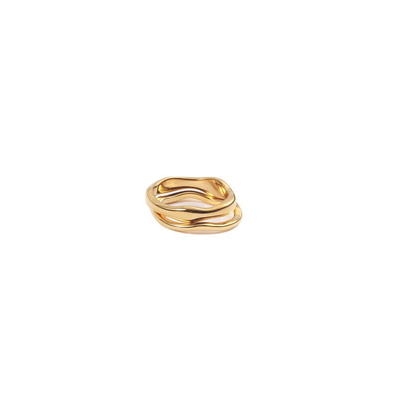 18K Gold-Plated Wavy Ring