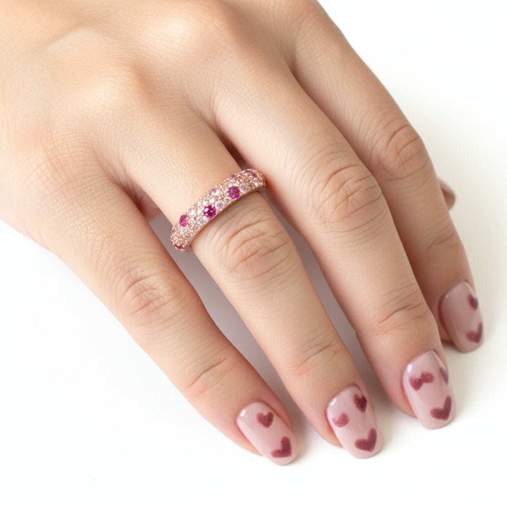 Pink Diamond Open Ring