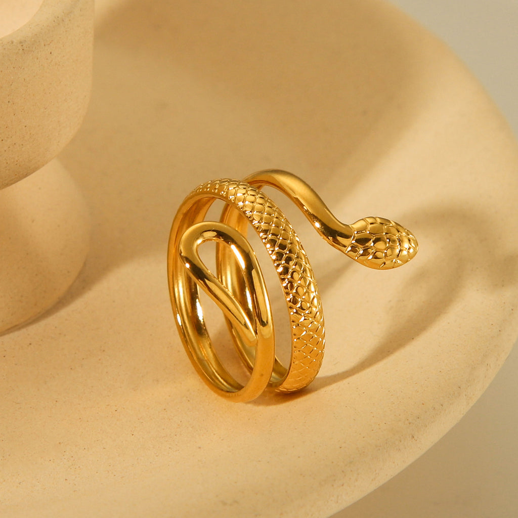 18K Gold Snake Ring