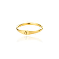 Cross-border 26 English Letter Ring Stainless Steel high quality Niche Design Light Luxury Opening Female Ring Food Ring