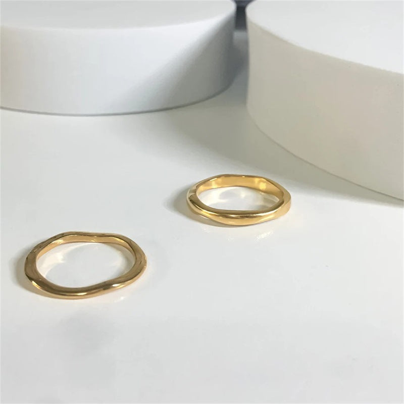 18K Gold-Plated Wavy Ring
