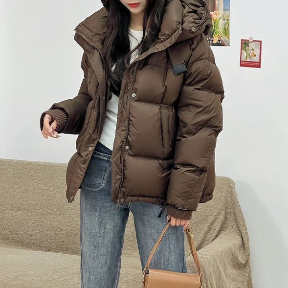 Women's Korean Fleece-Lined Puffer Jacket