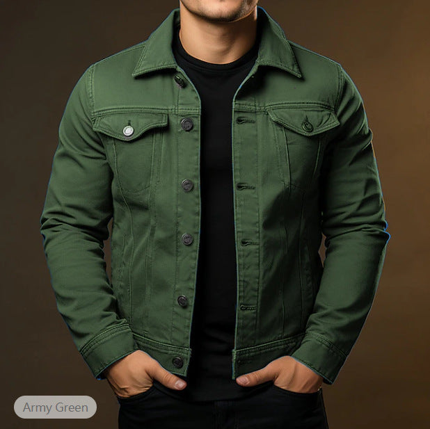 Men's Casual Windproof Lapel Jacket