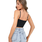 Rhinestone Chain Lace V-Neck Camisole