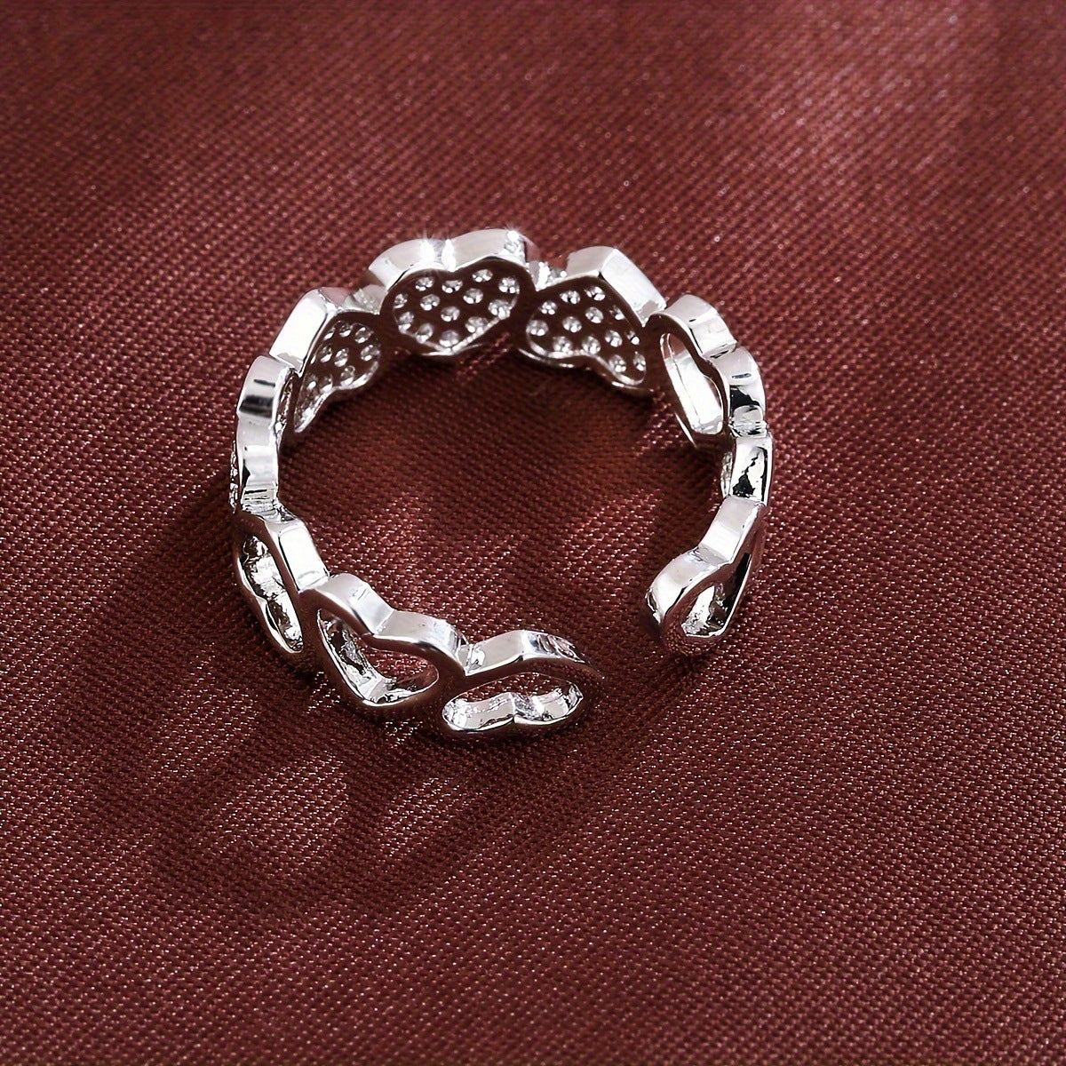 Heart Zircon Open Ring