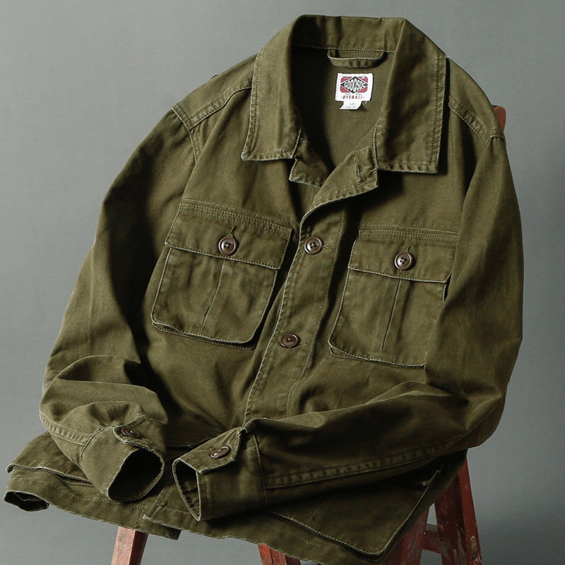 Men's Retro Multi-Pocket Workwear Jacket