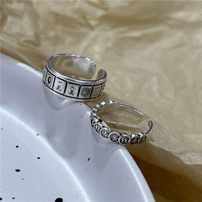 S925 Sterling Silver Retro Ring