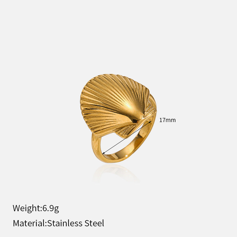Geometric Gold-Plated Ring – Irregular Textured Band