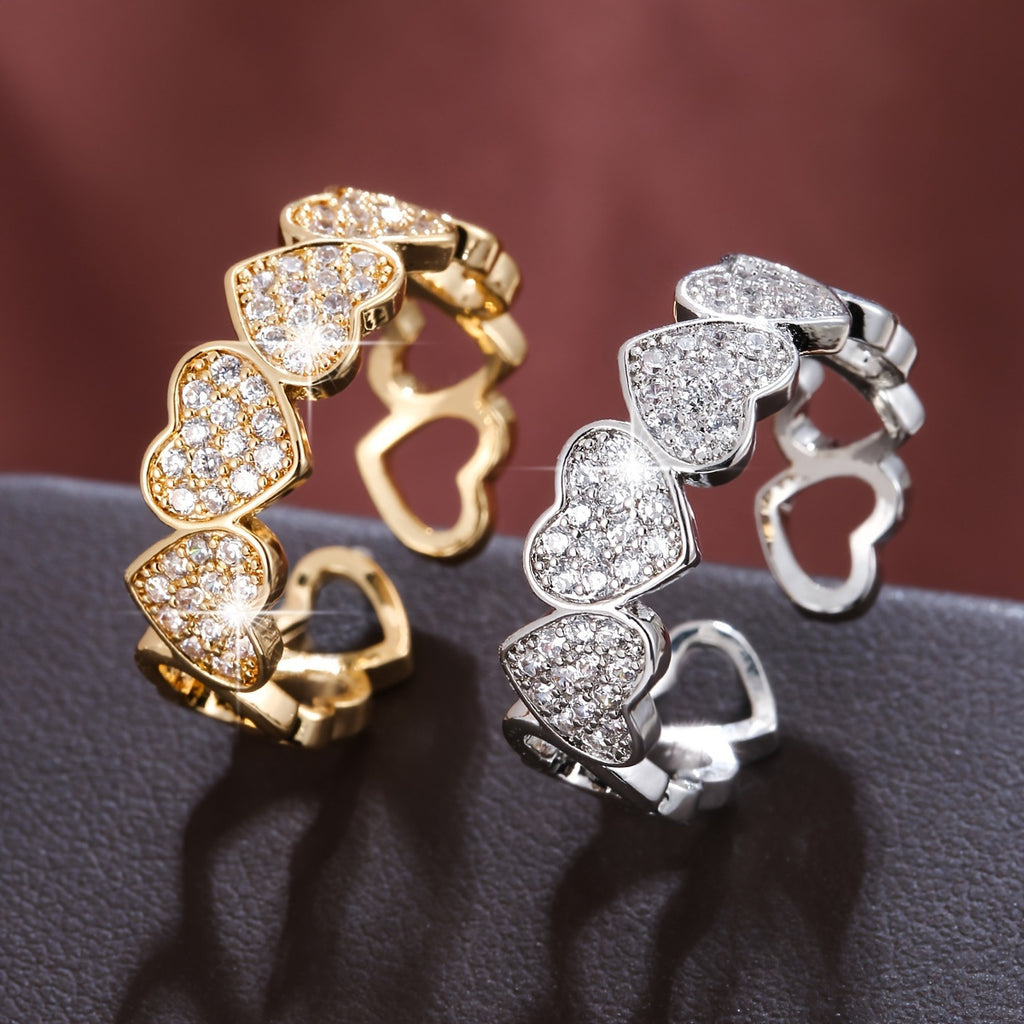 Heart Zircon Open Ring