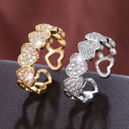 Heart Zircon Open Ring