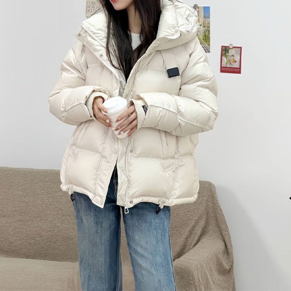 Women's Korean Fleece-Lined Puffer Jacket