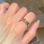 Six-Diamond Zircon Ring