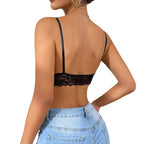 V-Neck Lace Backless Tube Top Vest