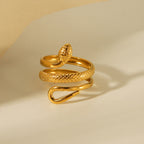 18K Gold Snake Ring