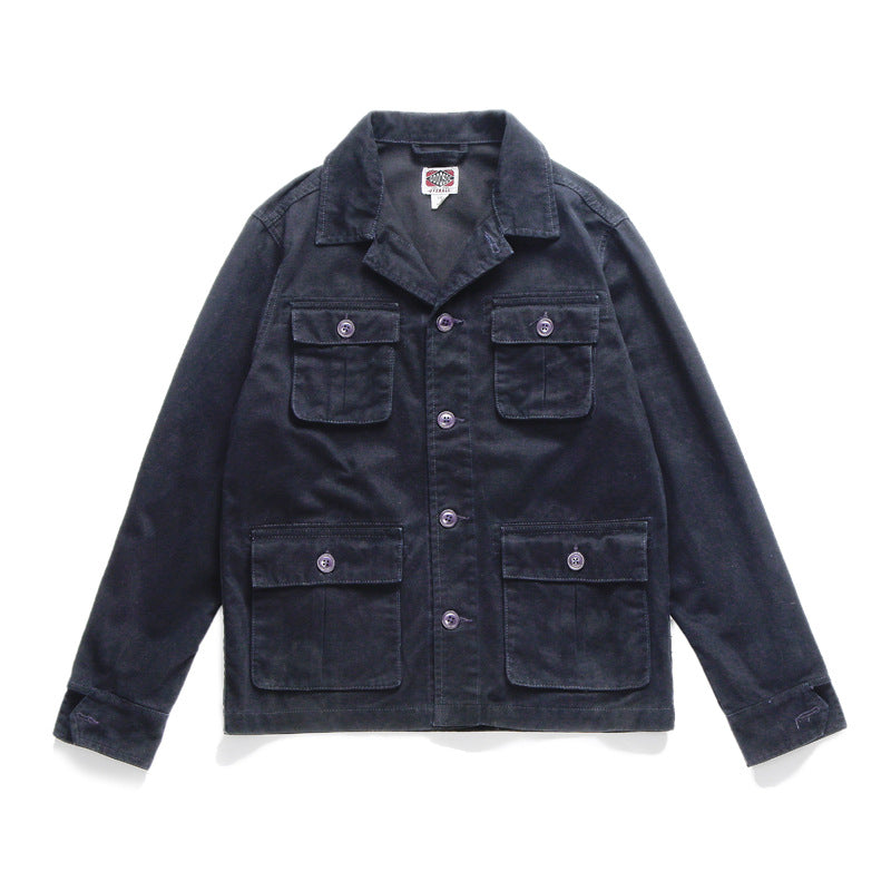 Men's Retro Multi-Pocket Workwear Jacket