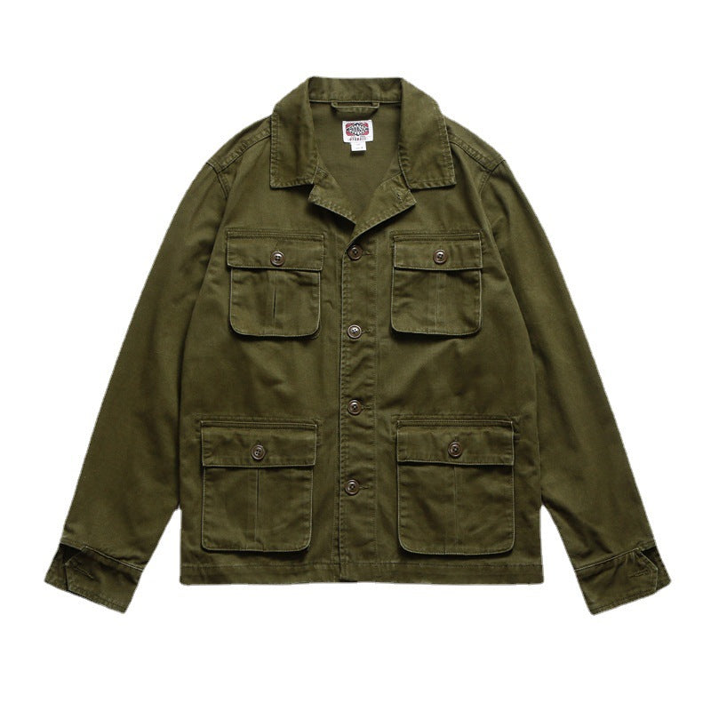Men's Retro Multi-Pocket Workwear Jacket