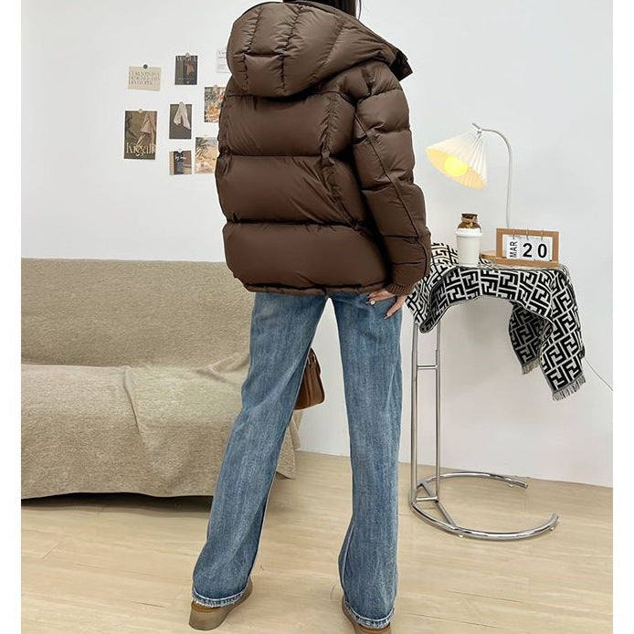 Women's Korean Fleece-Lined Puffer Jacket