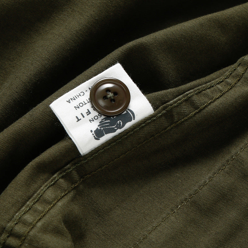 Men's Retro Multi-Pocket Workwear Jacket