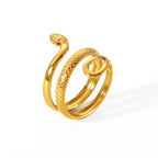 18K Gold Snake Ring