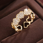 Heart Zircon Open Ring