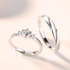 S925 Silver Couple Ring