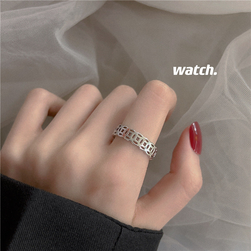 S925 Sterling Silver Retro Ring