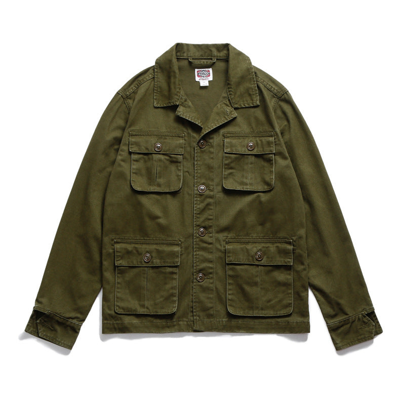 Men's Retro Multi-Pocket Workwear Jacket