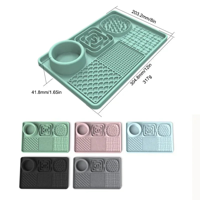 Slow Lick Mat for Dogs & Cats – Silicone Suction Licking Pad