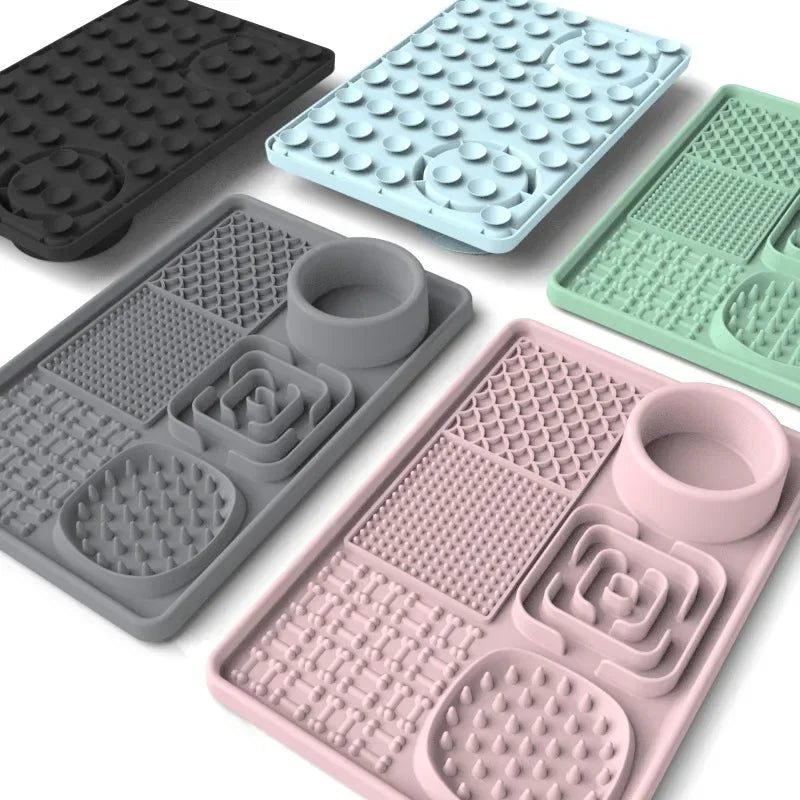 Slow Lick Mat for Dogs & Cats – Silicone Suction Licking Pad