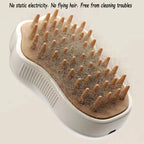 3-in-1 Electric Steam Brush for Cats & Dogs – Grooming, Massage & Hair Removal