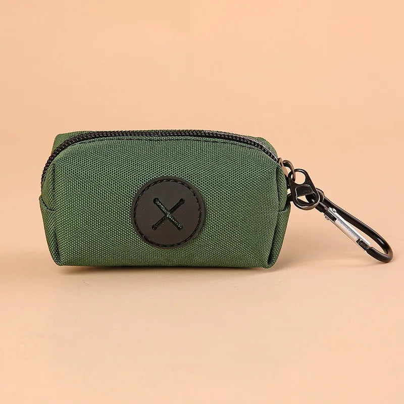Canvas Dog Poop Bag Dispenser with Carabiner Clip – Eco-Friendly