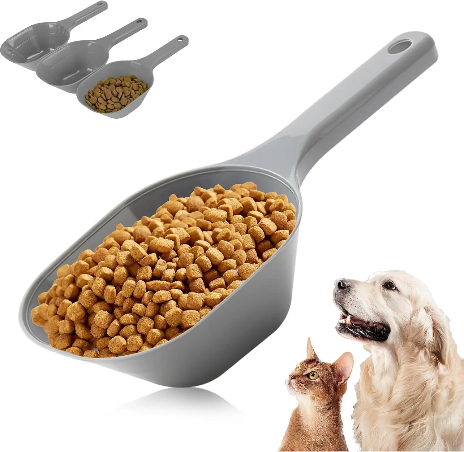 Dog Food Scoop with Measuring Lines – 3-Pack for Dogs & Cats