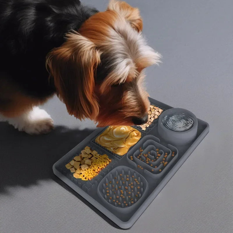 Slow Lick Mat for Dogs & Cats – Silicone Suction Licking Pad