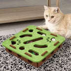 Interactive Cat Puzzle Maze Toy – Felt Box with Bell Ball for Indoor Cats
