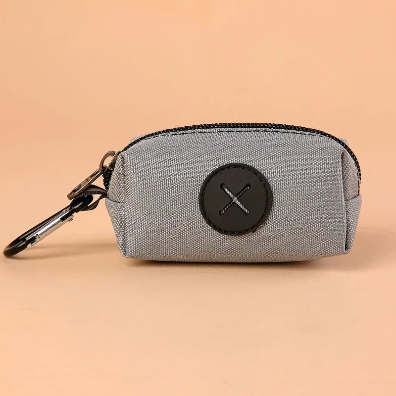 Canvas Dog Poop Bag Dispenser with Carabiner Clip – Eco-Friendly