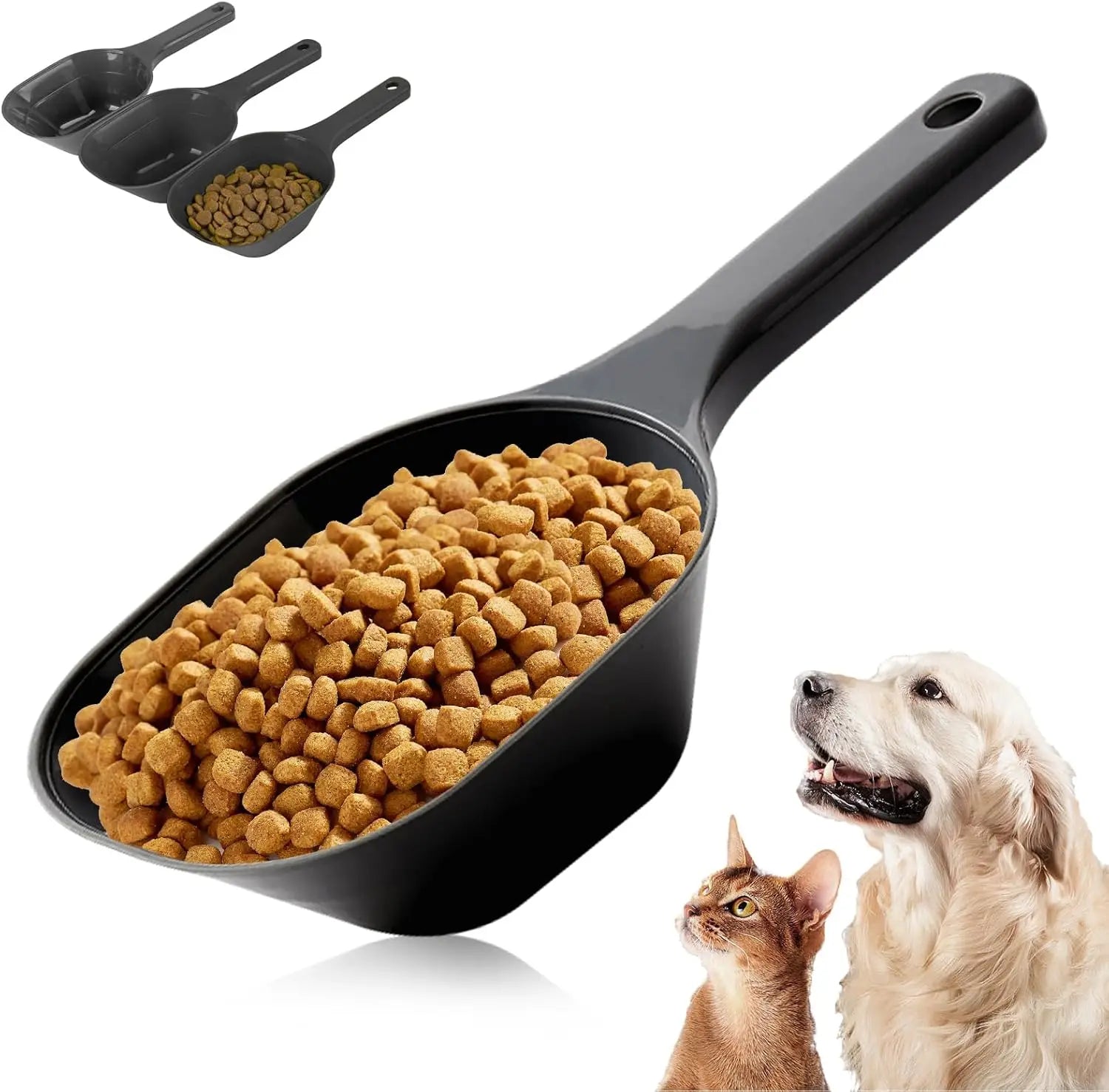 Dog Food Scoop with Measuring Lines – 3-Pack for Dogs & Cats