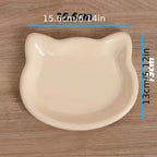 Shallow Pet Food Dish Set – 4 Colors for Cats & Small Dog Breeds