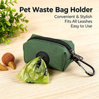 Canvas Dog Poop Bag Dispenser with Carabiner Clip – Eco-Friendly